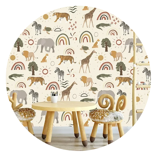 Boho Safari Nursery Wallpaper