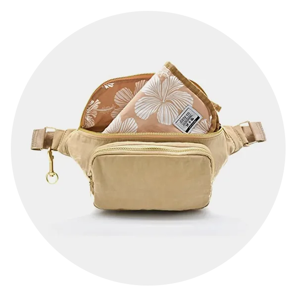 Kibou Vegan Leather Fanny Pack Diaper Bag