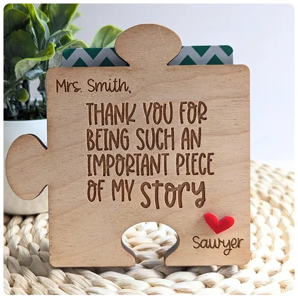 Speake Designs Important Piece Puzzle Gift Card Holder