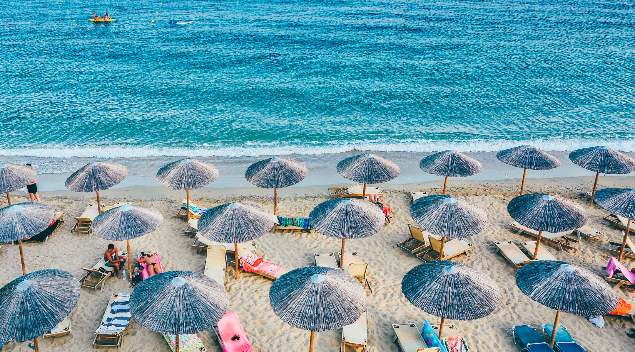 Umbrellas on a beach