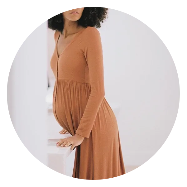 Floral Maternity Nursing Dress Pregnancy dress for women zipper