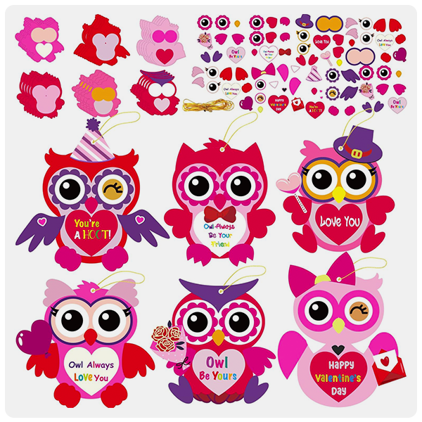 Valentine’s Day Owl Ornaments