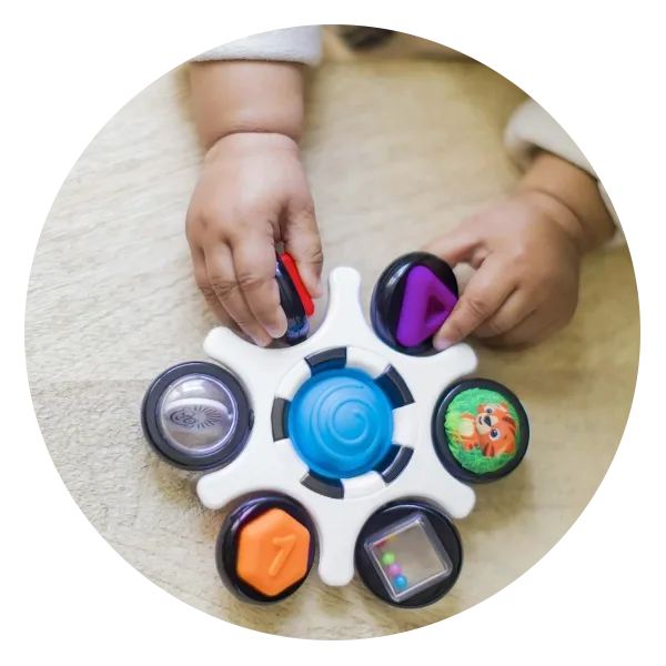 Baby Einstein Curiosity Clutch Twist and Pop Rattle Teether Infant Toy