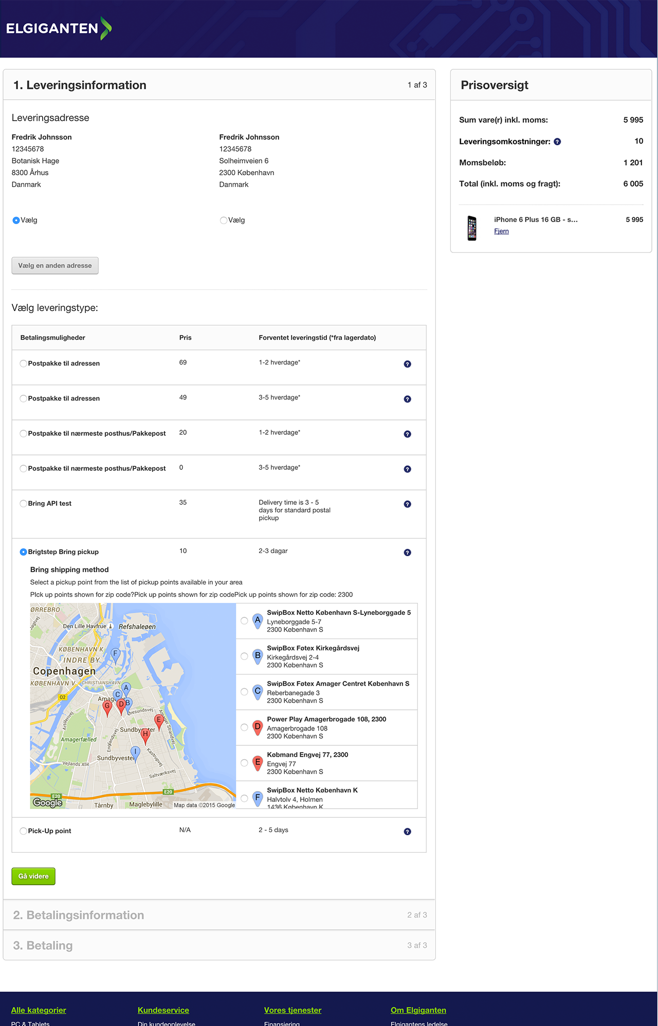 Pickup Point 1st implementation