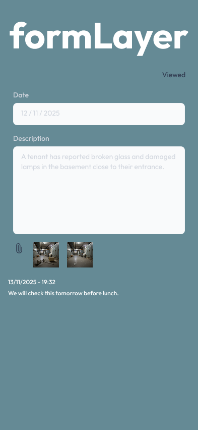 Reporter Incident details view