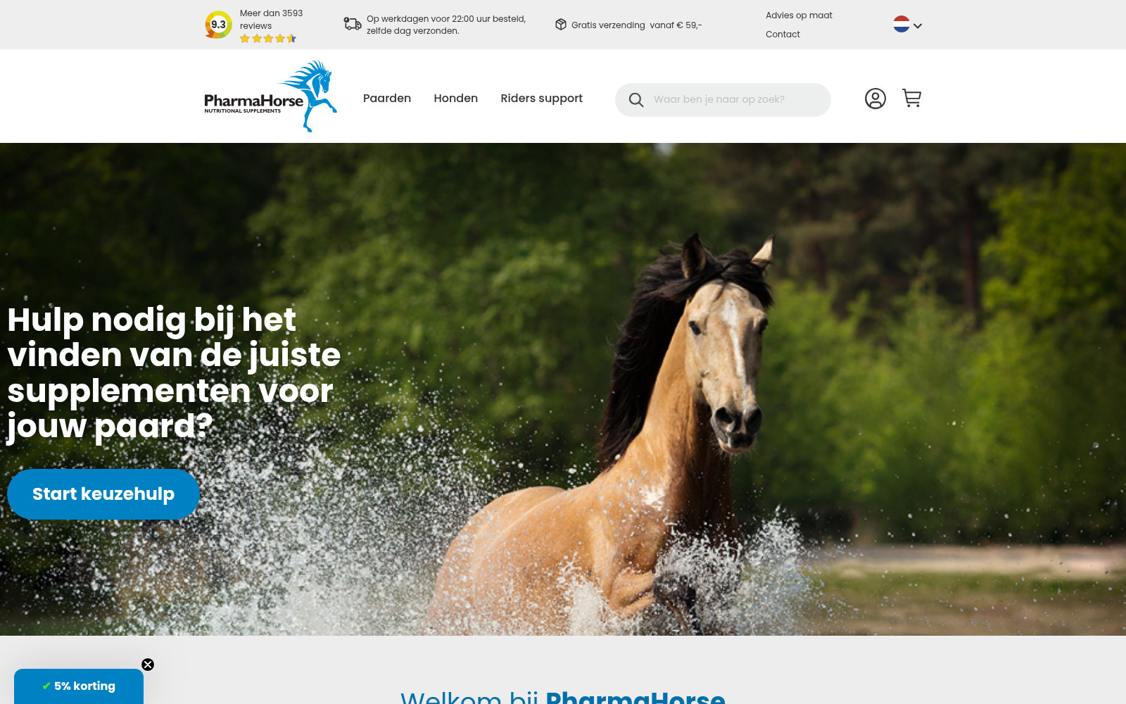 magento-pharmahorse live site screenshot 1 (https://www.pharmahorse.nl/, 2026-10-16)