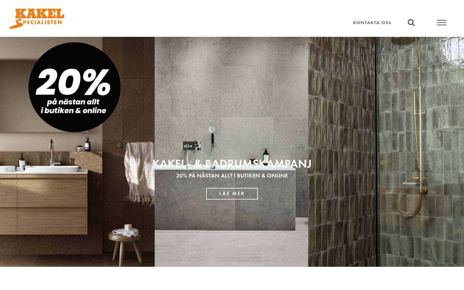 hyva-kakelspecialisten live site screenshot 1 (https://www.kakelspecialisten.se/, 2026-10-16)