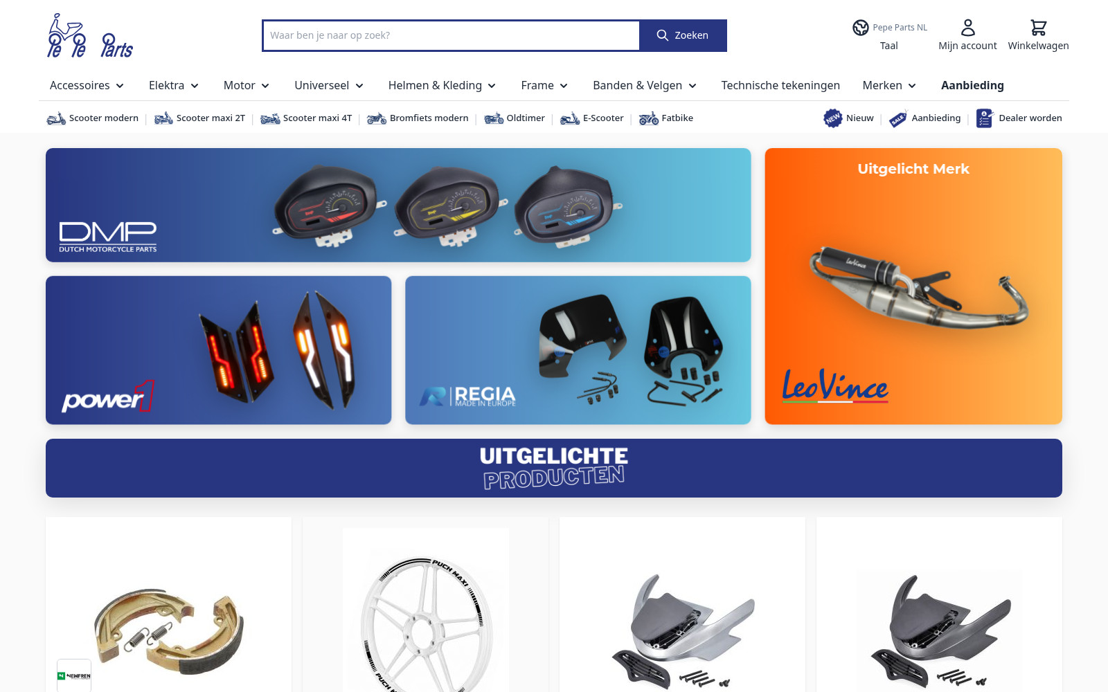 magento-pepe-parts live site screenshot 1 (https://pepeparts.nl/, 2026-10-16)