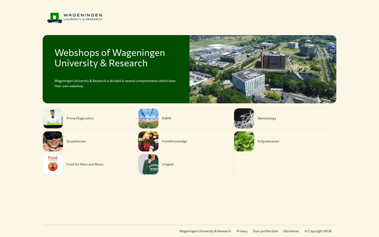 magento-wageningen live site screenshot 1 (https://shop.wur.nl/, 2026-10-16)