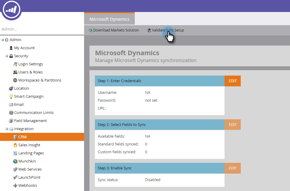 Marketo Dynamics CRM Integration
