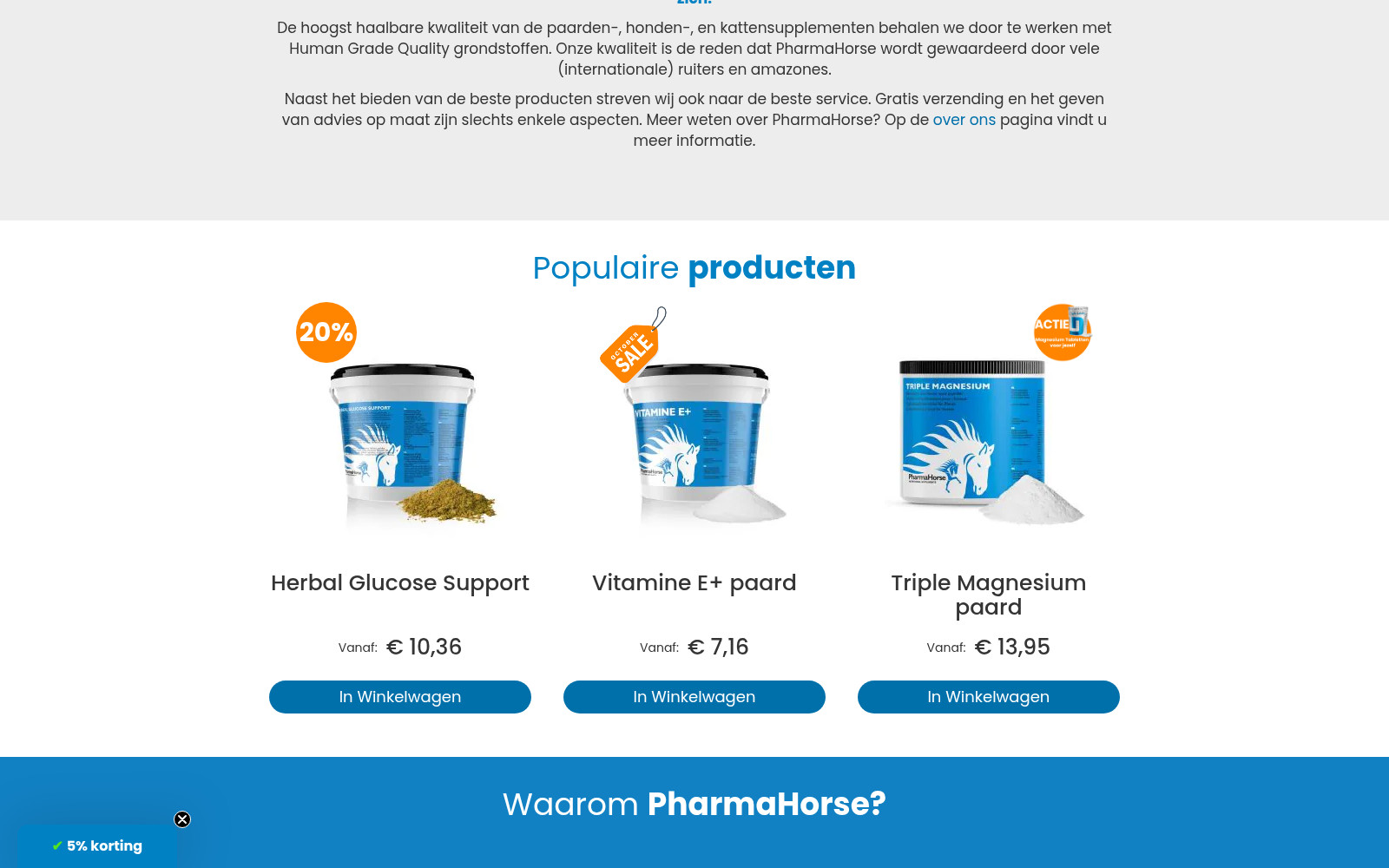 magento-pharmahorse live site screenshot 2 (https://www.pharmahorse.nl/, 2026-10-16)