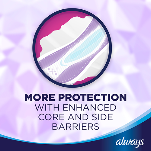 Always Diamond Ultra Thin Pads with enhanced core & side barriers