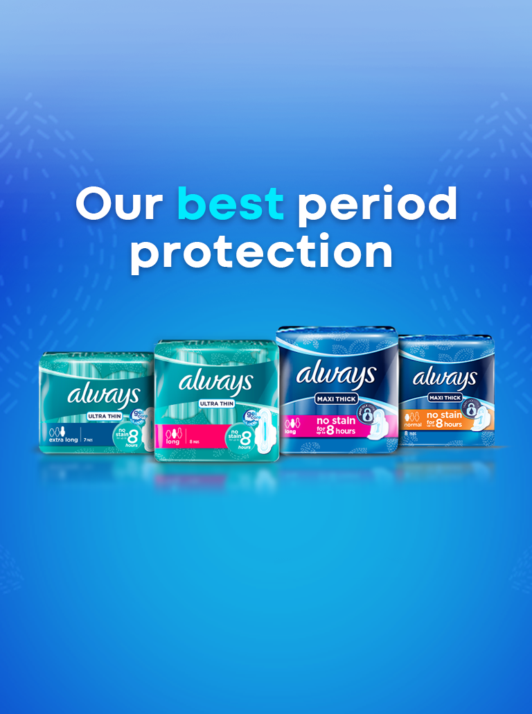 Always Africa range of sanitary pads