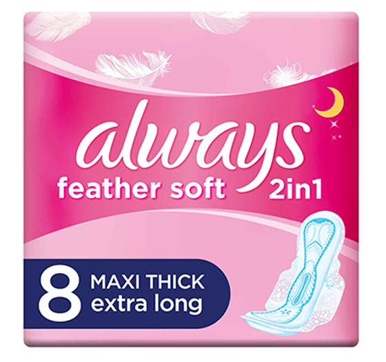 Always 2 in 1 Feather Soft Sanitary Pads