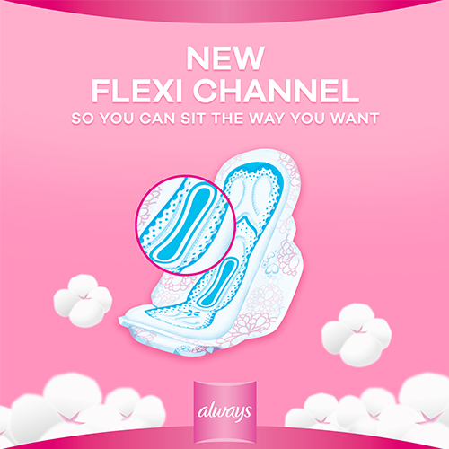 Always Cotton Soft Pads with new flexi channel