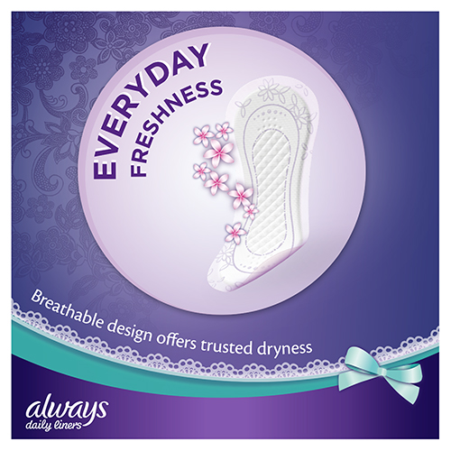 Always Comfort Protect Panty Liners with breathable design