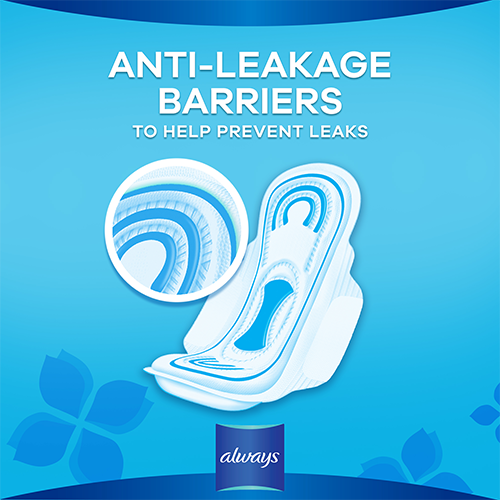 Always Maxi Thick Pads have anti leakage barriers