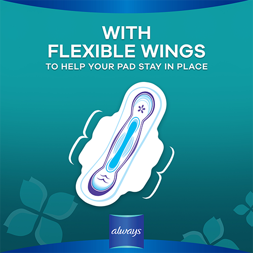 Always Ultra Thin Pads have flexible wings