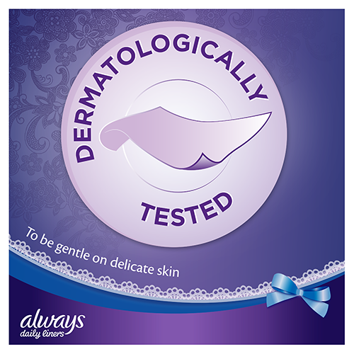 Always Extra Protect Panty Liners with dermatologically tested