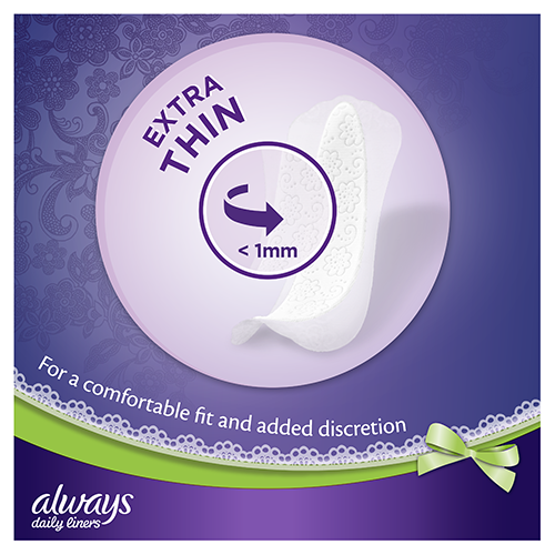 Always Multiform Protect Panty Liners are extra thin