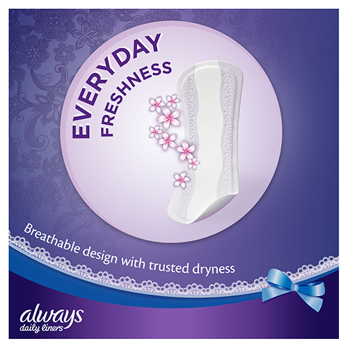 Always Extra Protect Panty Liners with breathable design