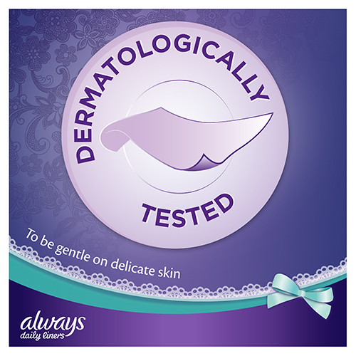 Always Comfort Protect Panty Liners are dermatologically tested