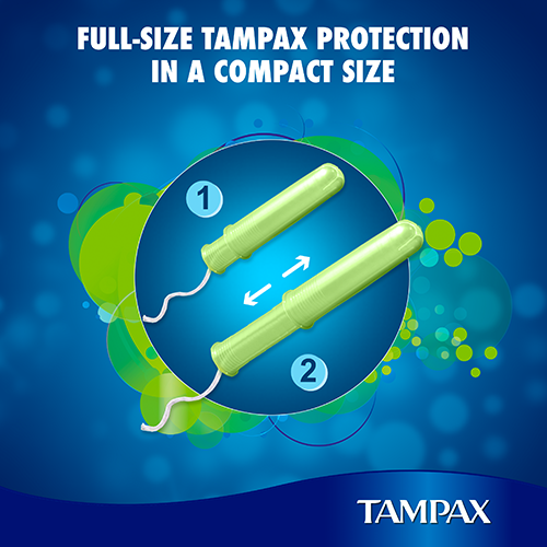 Tampax Compak Tampons with full protection in compact size