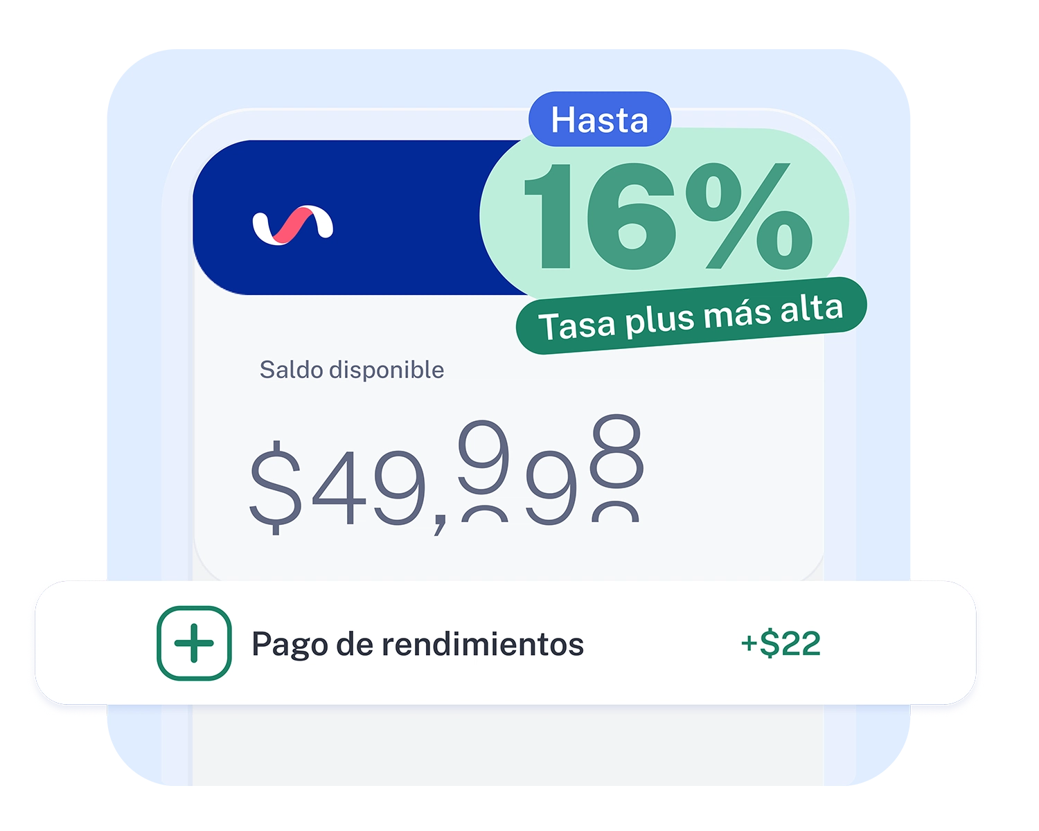Imagen de la app de Ualá mostrando los rendimientos de la cuenta