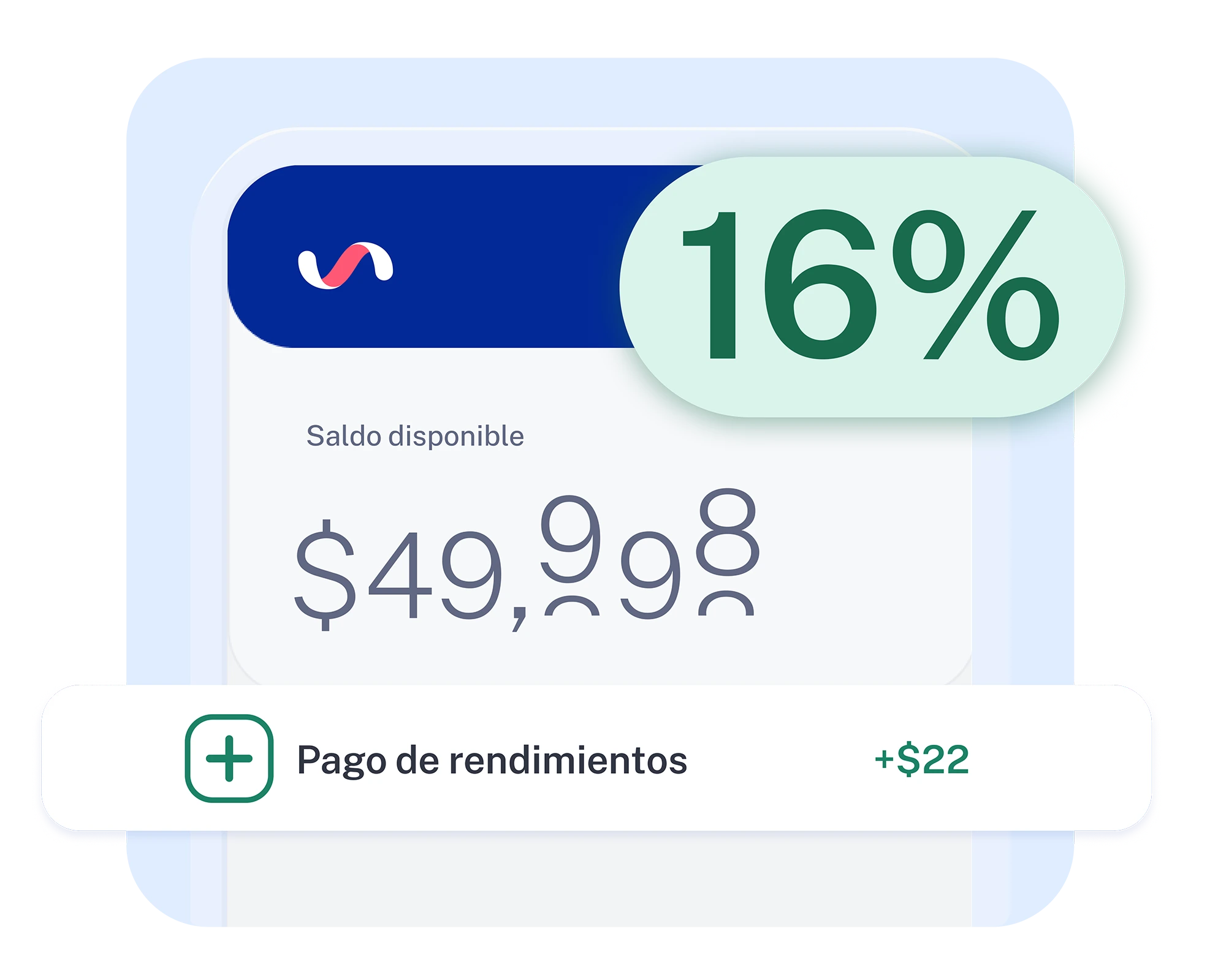 Imagen de la app de Ualá mostrando los rendimientos de la cuenta