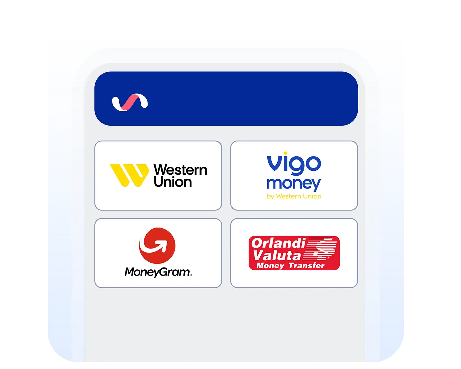 Imagen de la app de Ualá con los aliados que permiten recibir dinero del extranjero