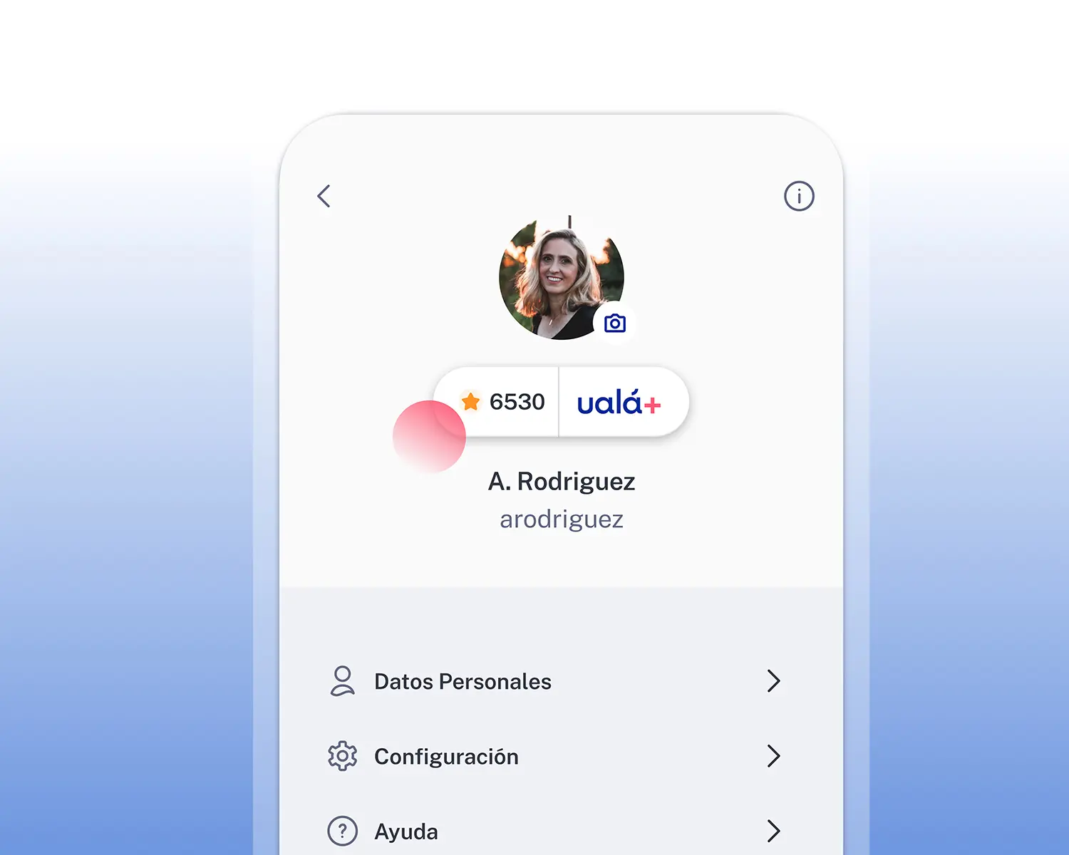 Imagen de la app de Ualá mostrando la cantidad de puntos Ualá+