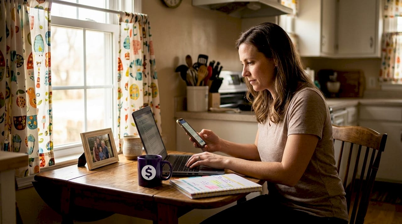 1778601858286 Woman-sending-money-online-from-kitchen-table