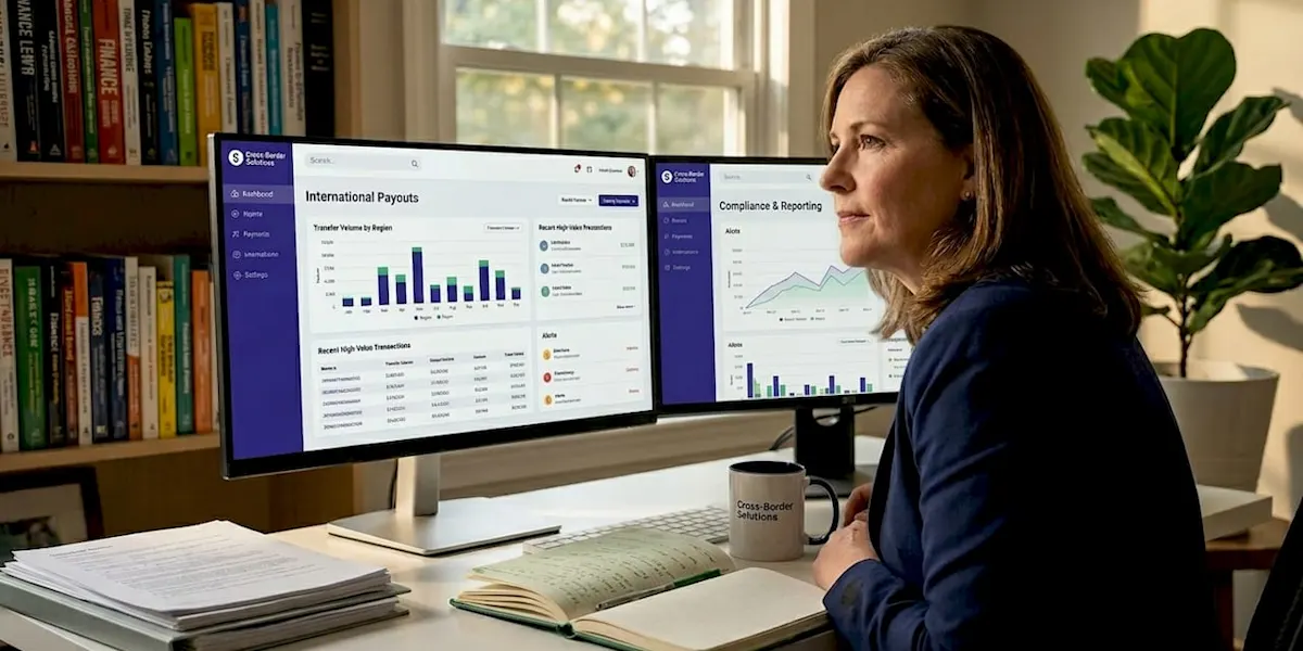 Business-analyst-reviews-remittance-workflow-screens