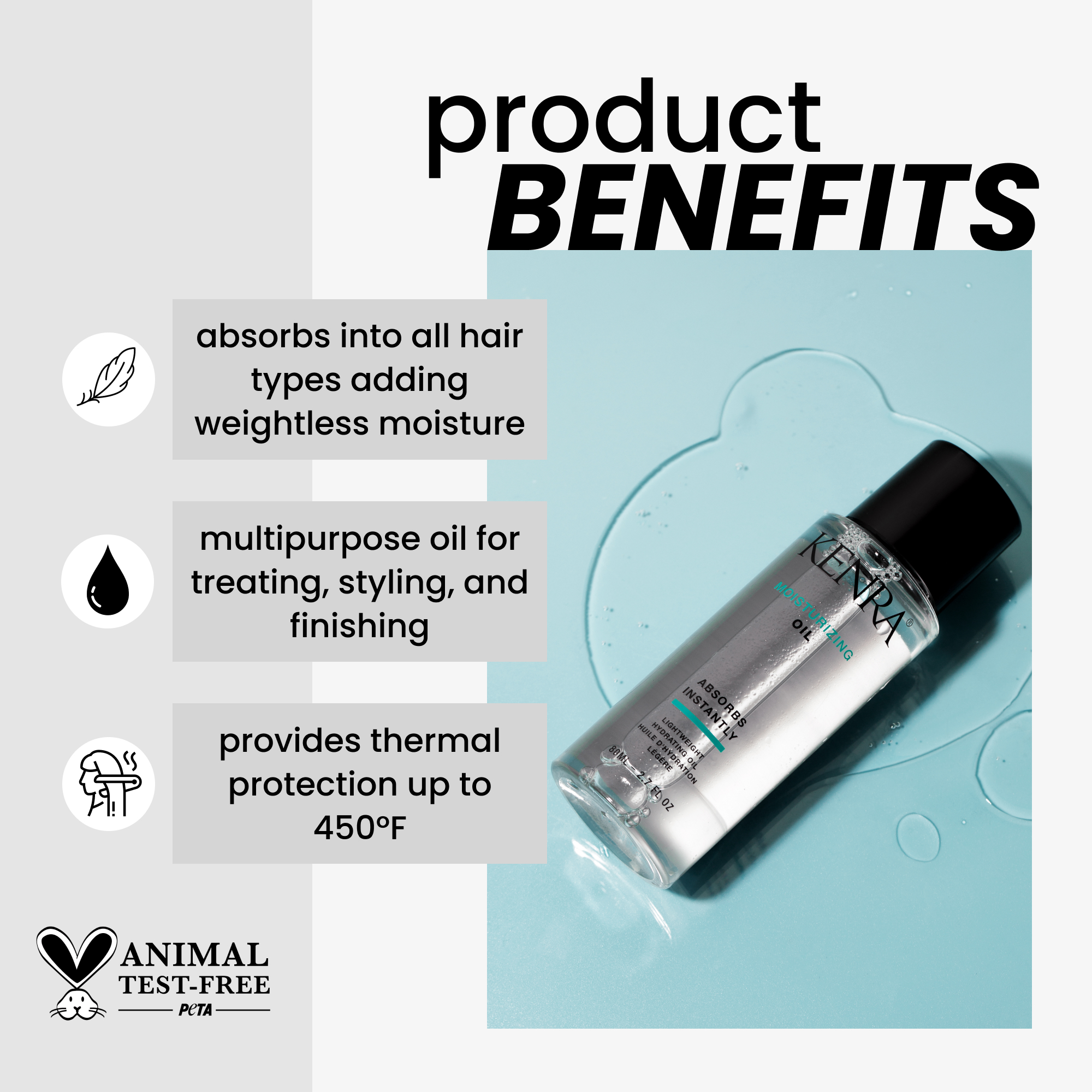 Moisturizing oil Kenra Infographic