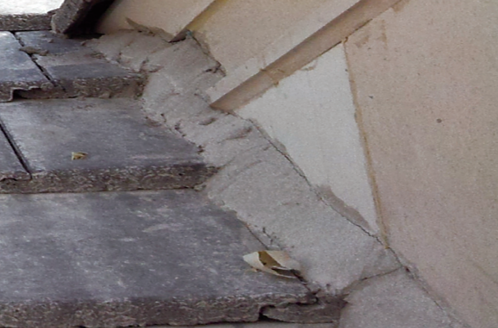 节点泛水材料防水失效