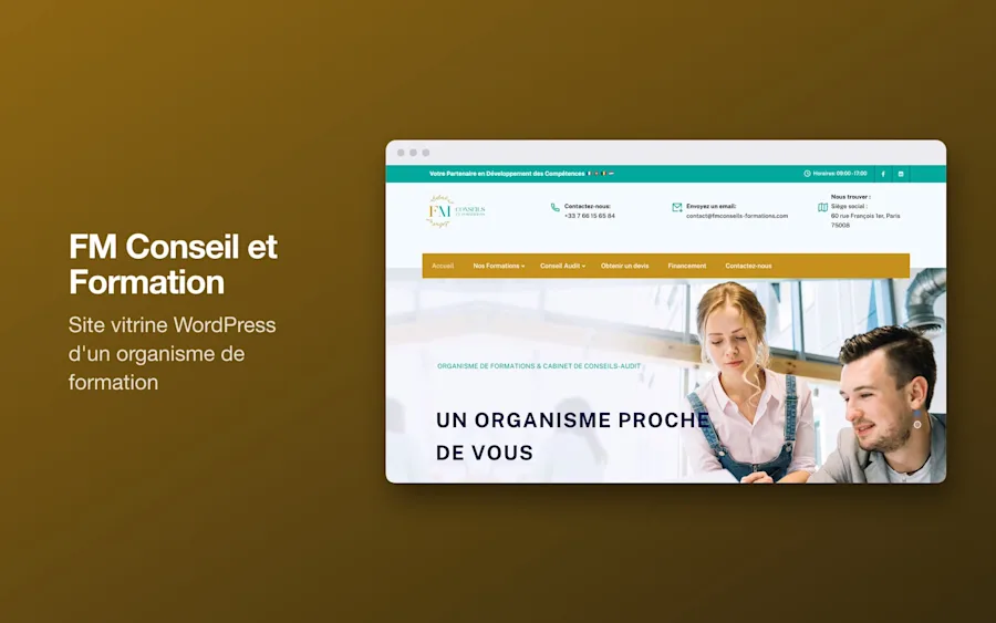 Aperçu du projet FM Conseils et Formations