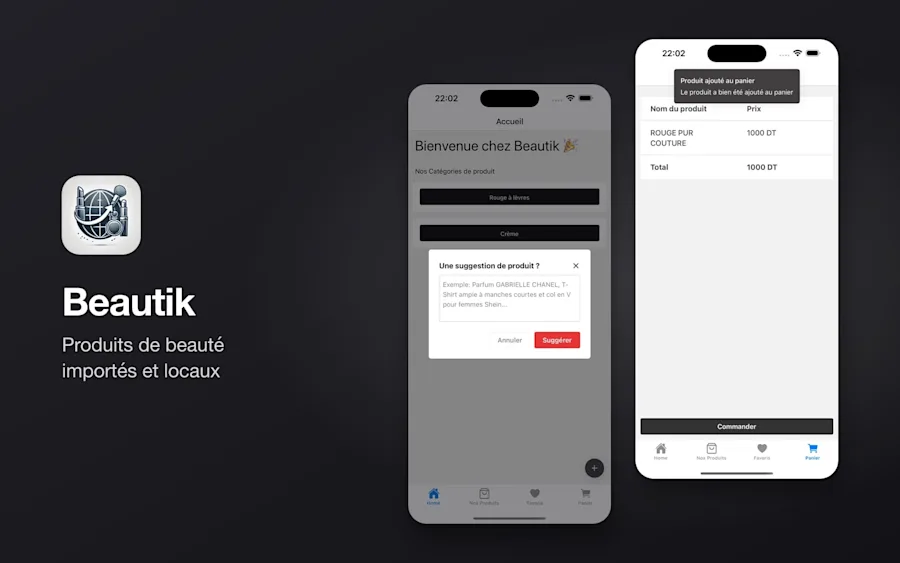 Aperçu du projet Beautik