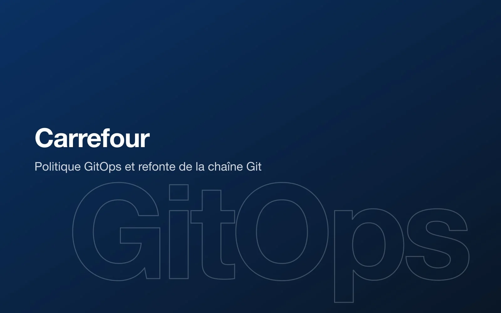 Aperçu du projet Carrefour