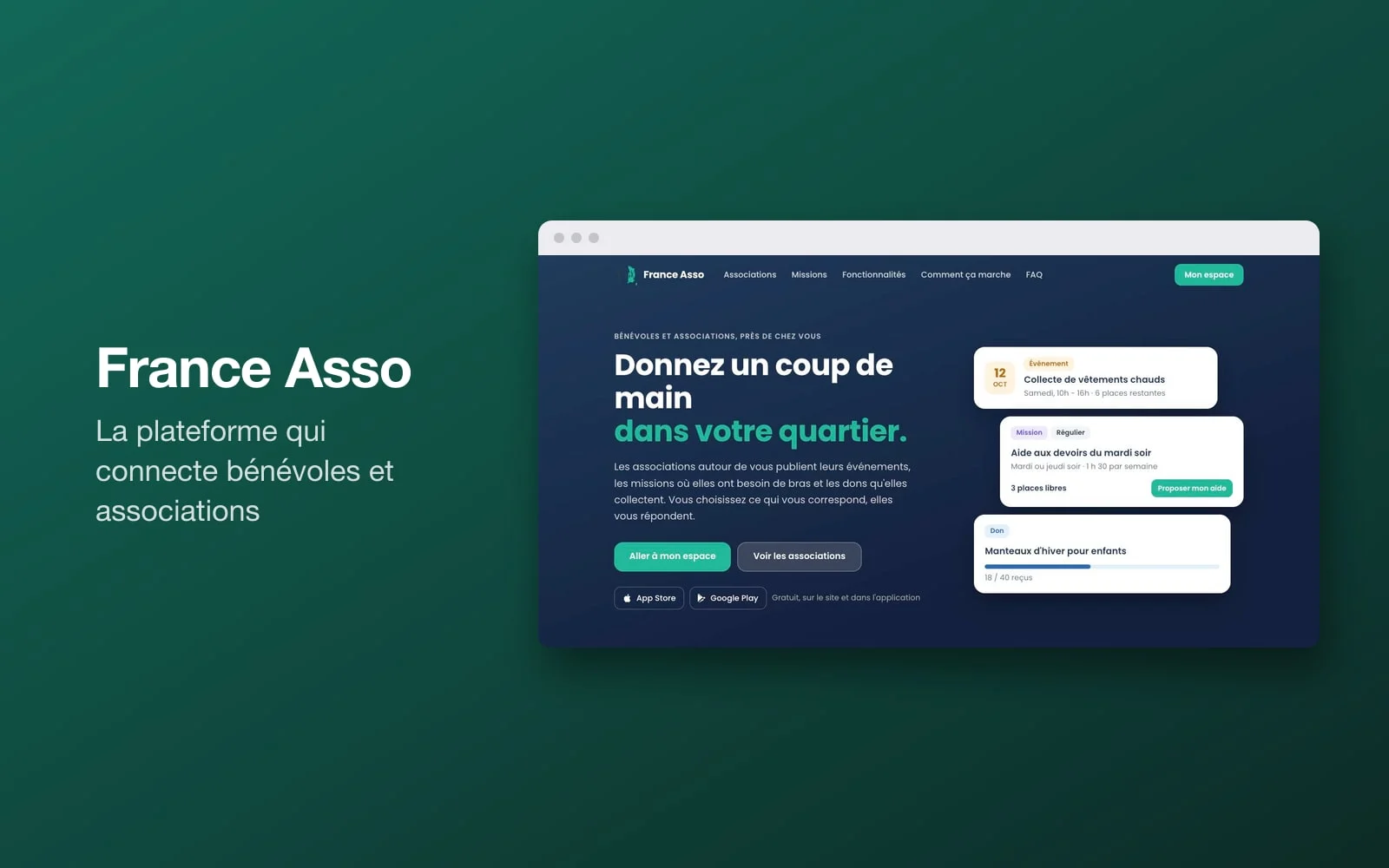 Aperçu du projet France Asso