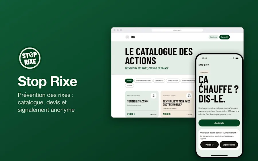 Aperçu du projet Stop Rixe