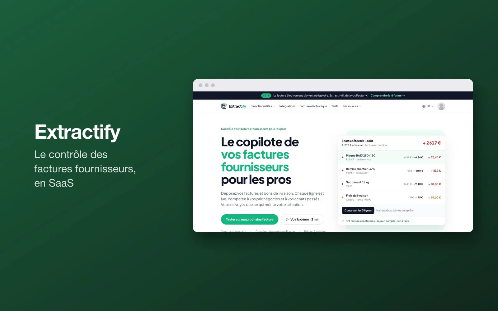 Aperçu du projet Extractify