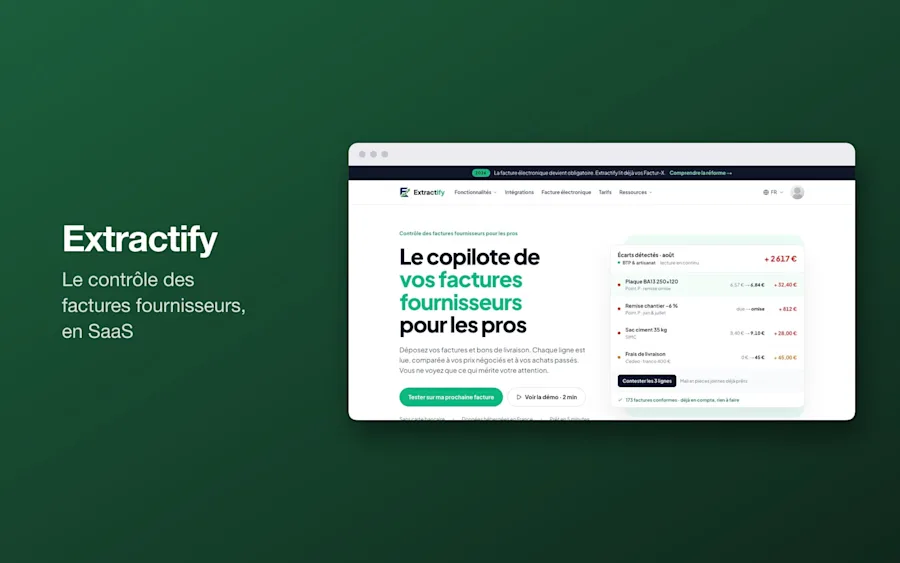 Aperçu du projet Extractify