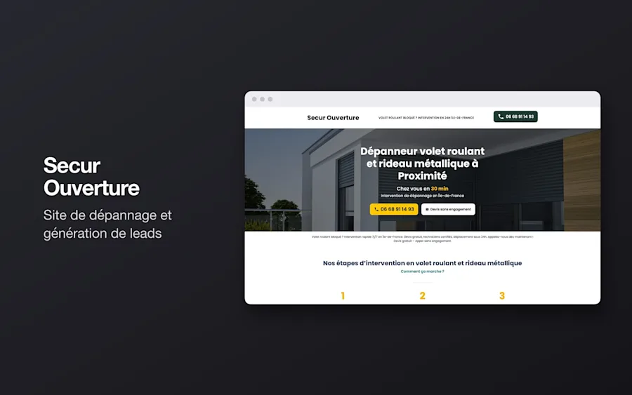 Aperçu du projet Secur Ouverture