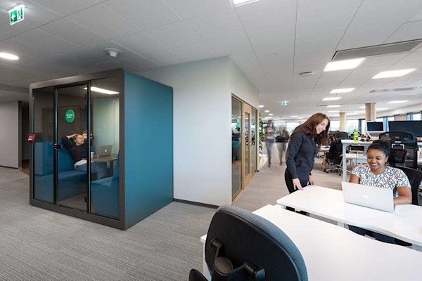 modern office space plannig with acoustic furniture