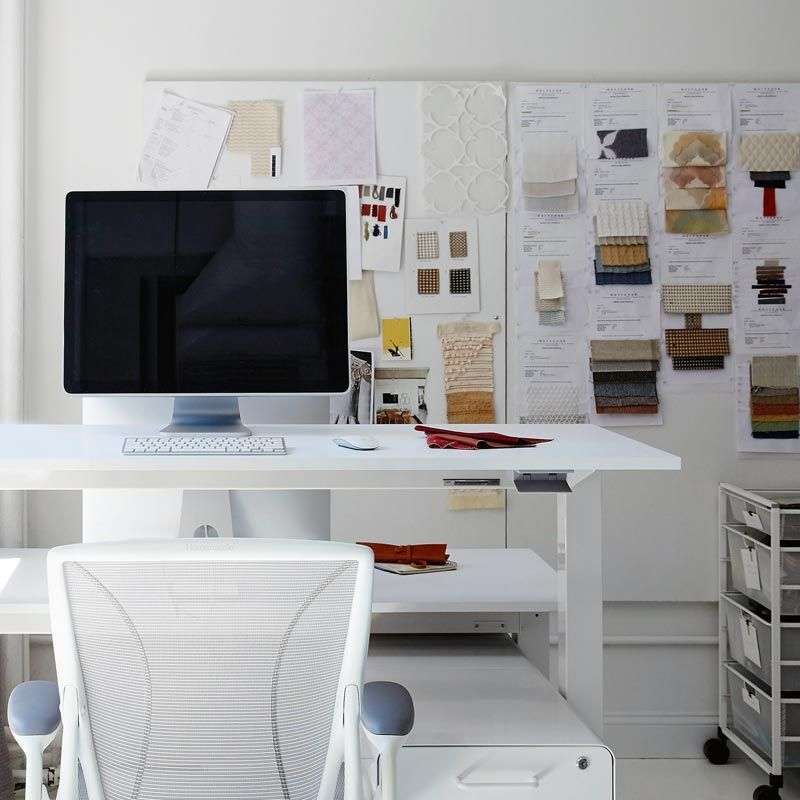 modern white standing desk