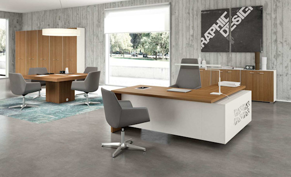 A contemporary office desk doesn't need a lot of bells and whistles if it's the perfect fit for your personality.