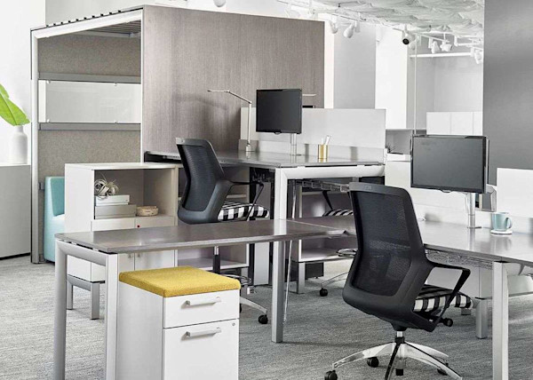 Ergonomic office chairs at ergonomic workstation