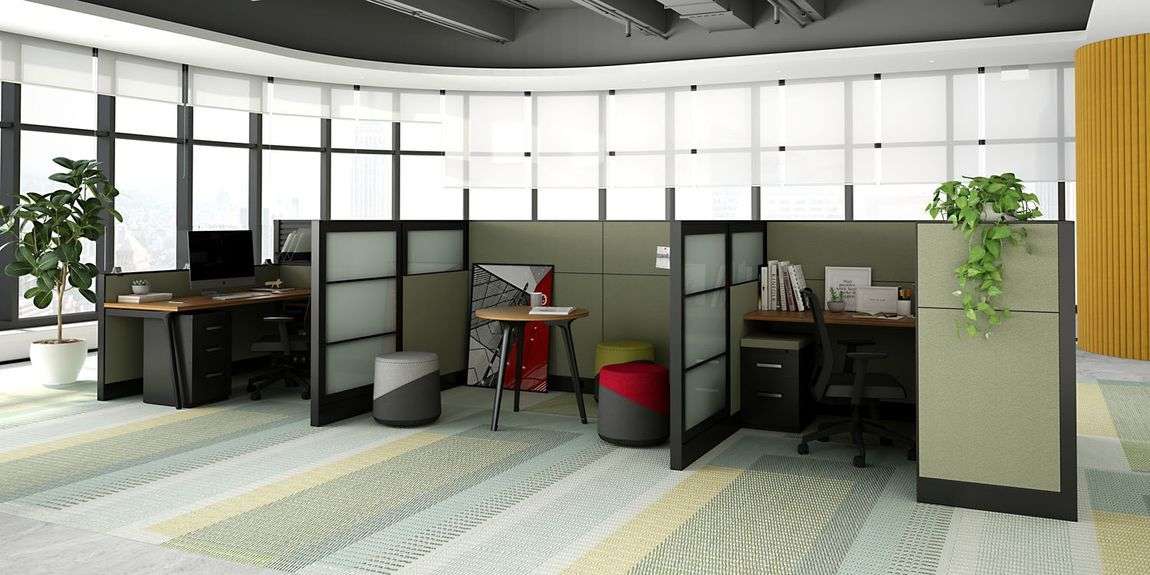 new office furniture with screens
