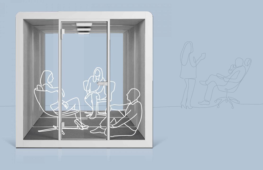 collaborative modern office phone booth for privacy and focused team work