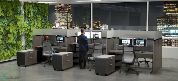 social distancing furniture for the return to the office after covid